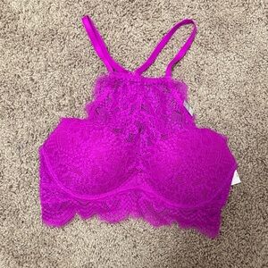 PINK Victoria's Secret Fuchsia Lace Bralette